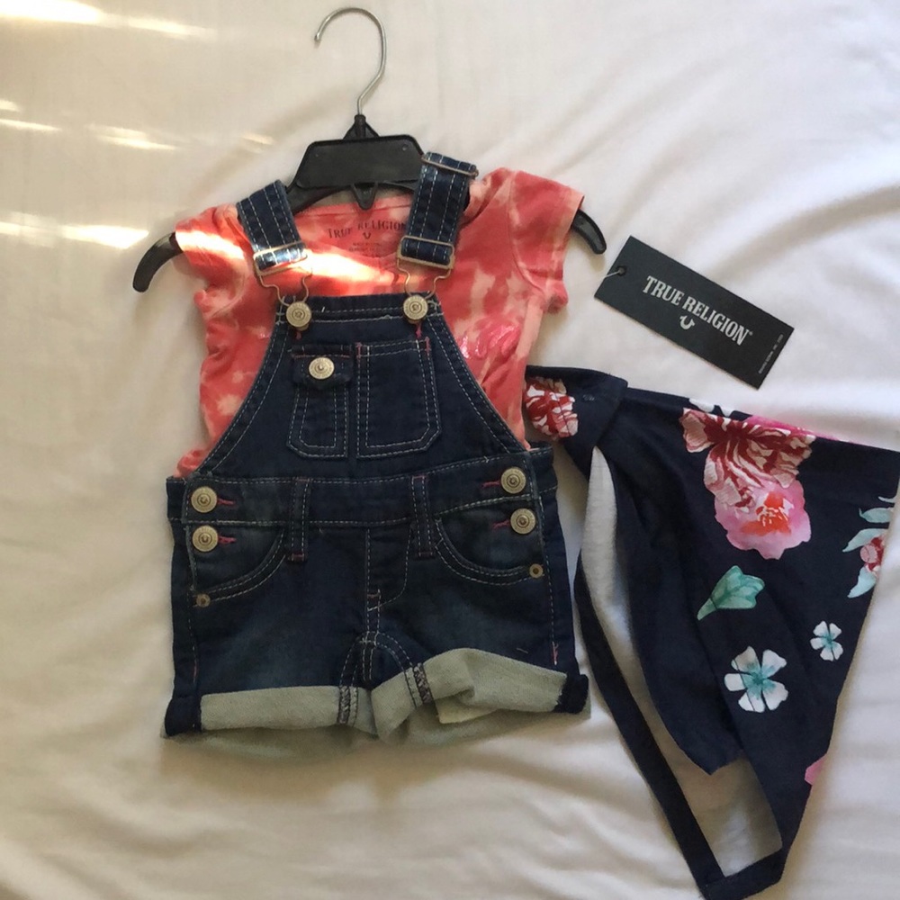 True Religion 3 piece overall set